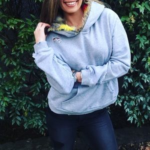 Multicolor fuzzy hoodie